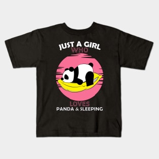 Just a Girl Who Loves PANDA SLEEPING Kids T-Shirt